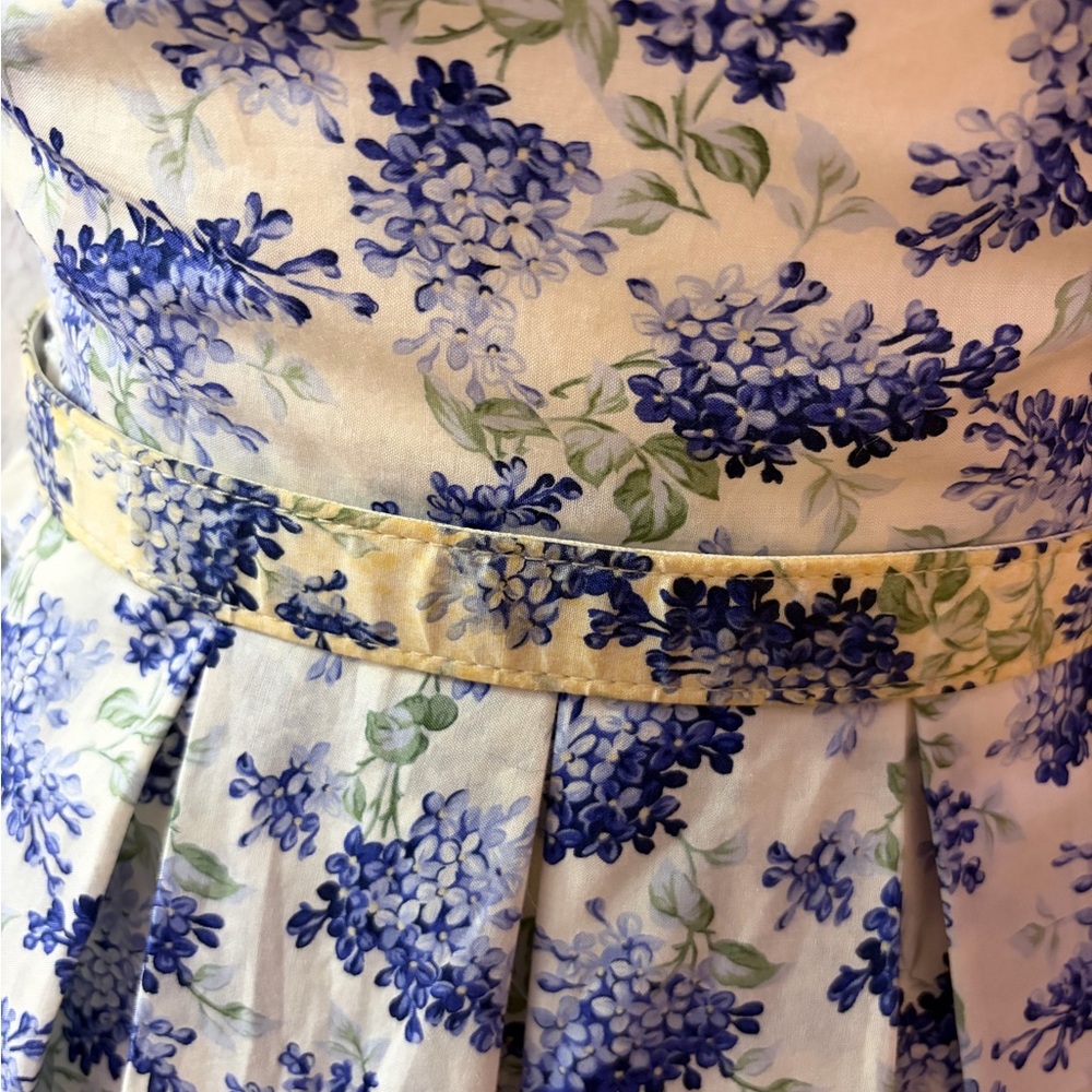 VTG A.B.S. by Allen Schwartz Floral Midi Dress - Lilac/Blue - Size 2 - Picture 4 of 6